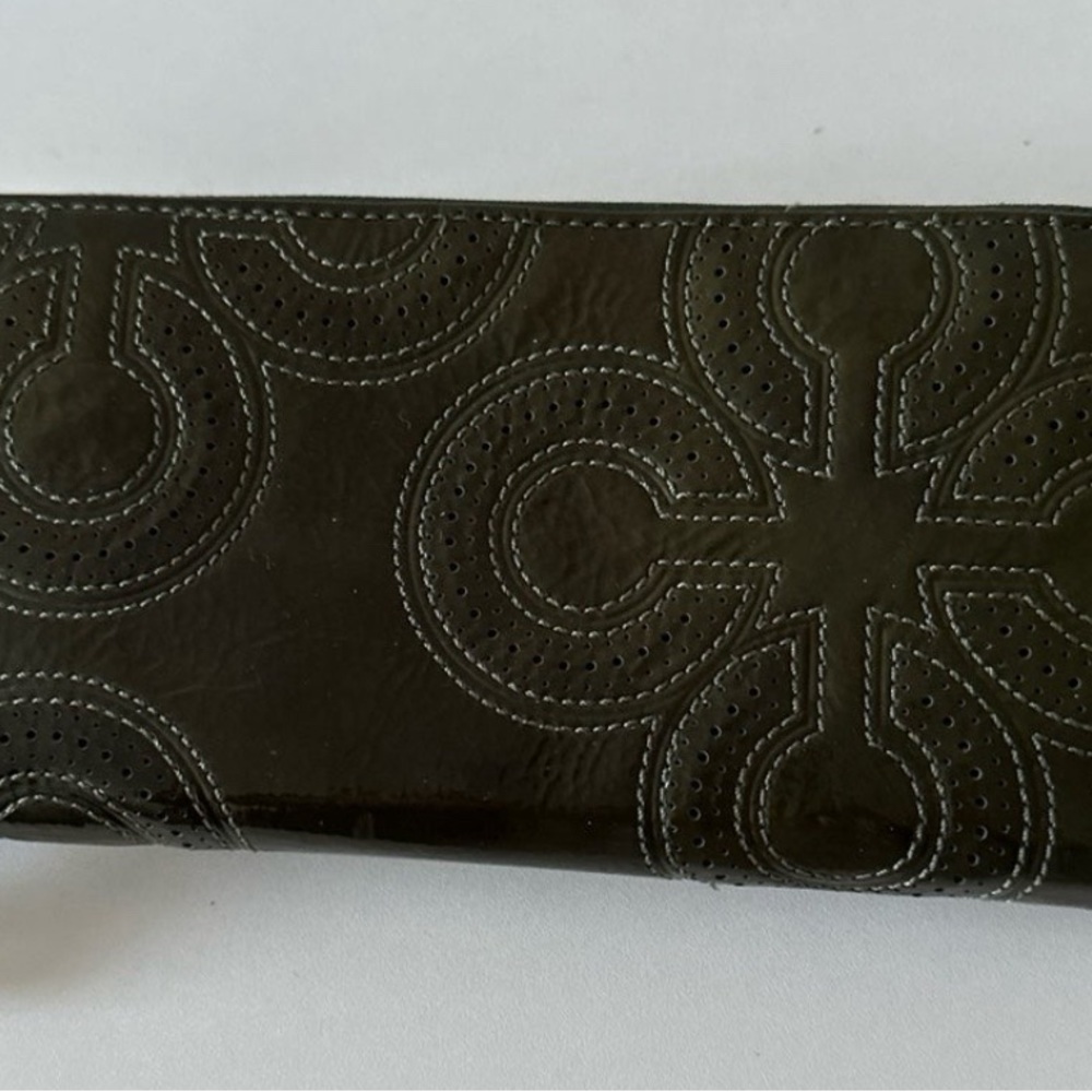Coach Patent Leather Forest green Chelsea Wallet